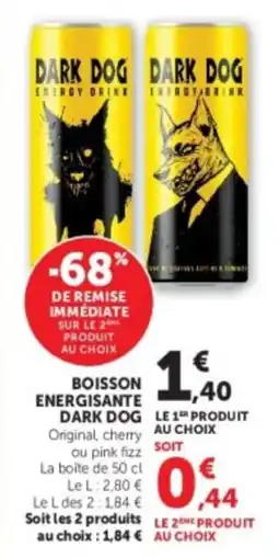 U Express Boisson energisante dark dog offre