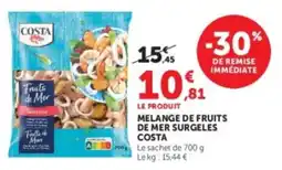 U Express Melange de fruits de mer surgeles costa offre