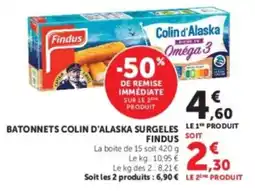 U Express Batonnets colin d'alaska surgeles findus offre