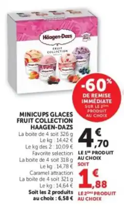 U Express Minicups glaces fruit collection haagen-dazs offre