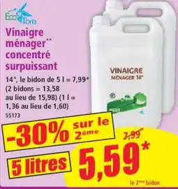 Norma Vinaigre ménager concentré surpuissant offre
