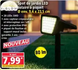 Norma I-Glow Spot de jardin led solaire à piquet offre