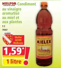Norma Melfor Condiment au vinaigre aromatisé au miel et aux plantes offre