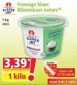 Norma Alsace Lait Fromage blanc Bibeleskaes nature offre