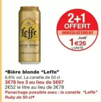 Monop' LEFFE Bière blonde offre