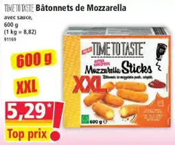Norma Time To Taste Bâtonnets de mozzarella offre