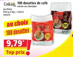 Norma Deluxe 100 dosettes de café offre
