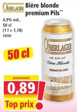 Norma Oberlager Bière blonde premium Pils offre