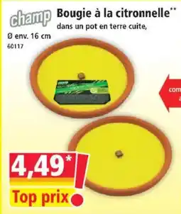 Norma Champ Bougie à la citronnelle offre