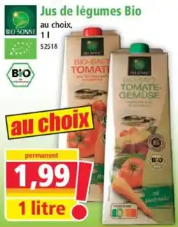 Norma Bio Sonne Jus de légumes Bio offre
