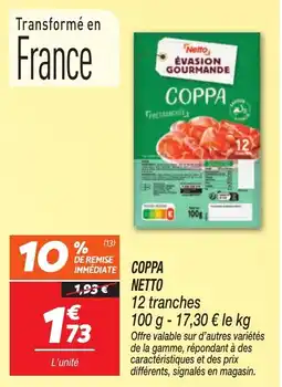Netto Netto Coppa offre