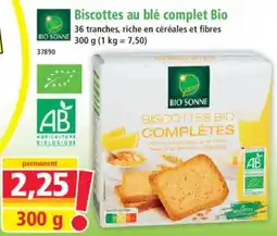 Norma Bio Sonne Biscottes au blé complet Bio offre