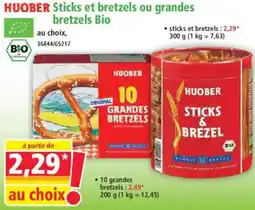 Norma Huober Sticks et bretzels ou grandes bretzels Bio offre