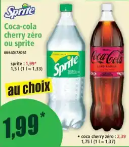 Norma Sprite Coca-cola cherry zéro offre