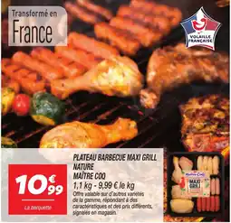 Netto Maitre Coq Plateau barbecue maxi grill nature offre