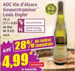 Norma Aoc Vin d'Alsace Gewurztraminer Louis Engler offre