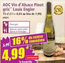 Norma Aoc Vin d'Alsace Pinot gris Louis Engler offre