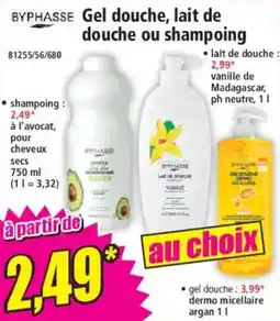 Norma Byphasse Gel douche, lait de douche ou shampoing offre
