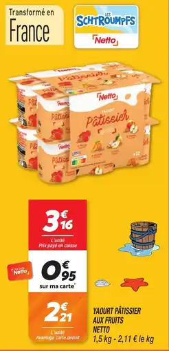 Netto Netto Yaourt pâtissier aux fruits offre