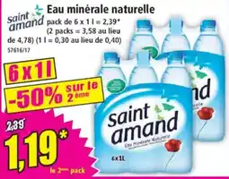 Norma Saint Amand Eau minérale naturelle offre