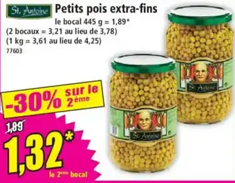 Norma St. Antoine Petits pois extra-fins offre