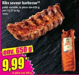 Norma Ribs saveur barbecue offre