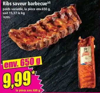 Norma Ribs saveur barbecue offre
