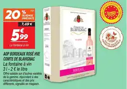 Netto Comte De Blavignac Aop bordeaux rosé hve offre