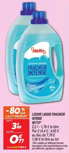 Netto Netto Lessive liquide fraicheur intense offre