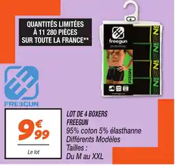 Netto Freegun Lot de 4 boxers offre