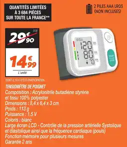 Netto Tensiometre de poignet offre