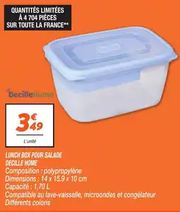 Netto Decille Home Lunch box pour salade offre