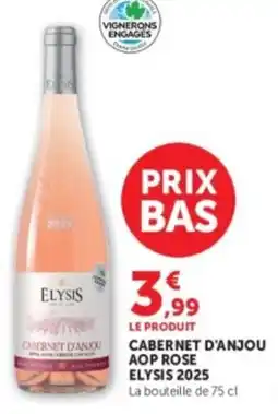 U Express Cabernet d'anjou aop rose elysis 2025 offre