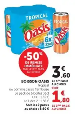 U Express Boisson oasis offre