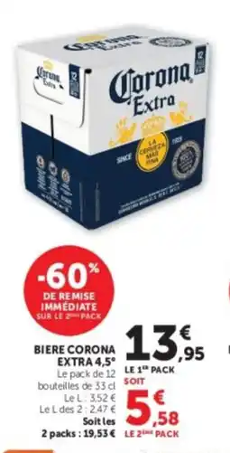 U Express Biere corona extra 4,5° offre