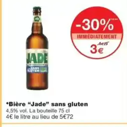 Monop' JADE Bière sans gluten offre