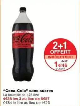 Monop' COCA-COLA sans sucres offre