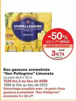 Monop' SAN PELLEGRINO Eau gazeuse aromatisée Limonata offre