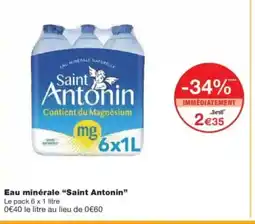 Monop' SAINT ANTONIN Eau minérale offre