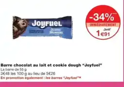 Monop' JOYFUEL Barre chocolat au lait et cookie dough offre