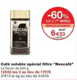 Monop' NESCAFÉ Café soluble spécial filtre offre