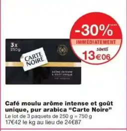 Monop' CARTE NOIRE Café moulu arôme intense et goût unique, pur arabica offre