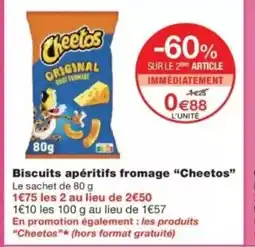 Monop' CHEETOS Biscuits apéritifs fromage offre
