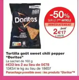 Monop' DORITOS Tortilla goût sweet chili pepper offre