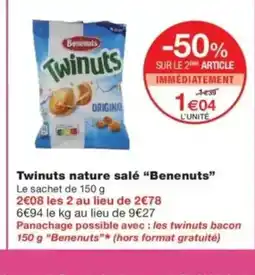 Monop' BENENUTS Twinuts nature salé offre