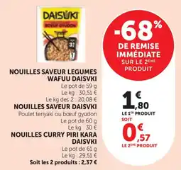 Bi1 Nouilles saveur legumes wafuu daisvki offre