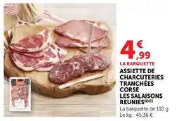 Bi1 Assiette de charcuteries tranchées corse les salaisons reunies offre