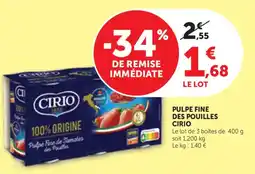 Bi1 Pulpe fine des pouilles cirio offre