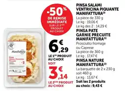 Bi1 Pinsa salami ventricina piquante manifattura offre