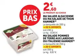 Bi1 Ma salade alsacienne ou ma salade de thon hammer offre